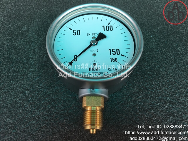 0-160mBar(0-16kPa)Afrisoขนาดหน้าปัด100mm 4inch เกลียวScrew 1/2inch (2)